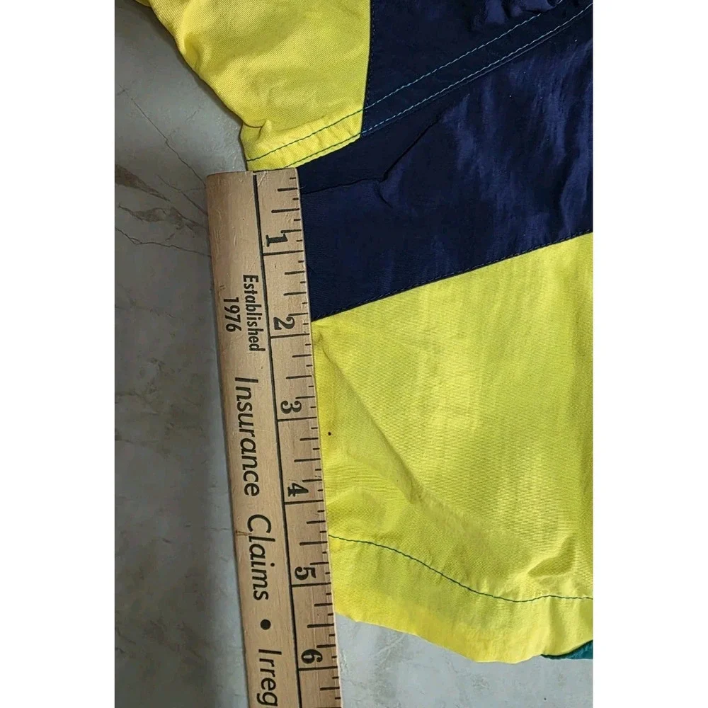 Vintage 90s Lands' End Swim Trunks Men's L Colorblock Mesh Lined 1997